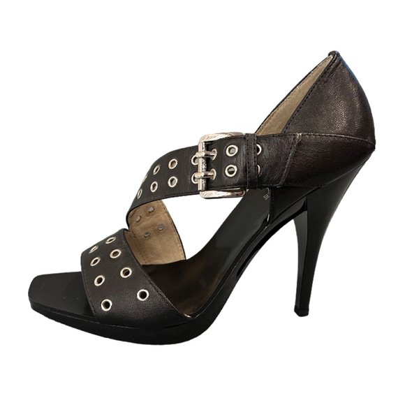 NWOB MICHAEL MICHAEL KORS OPEN-TOE CROSSOVER STRAPS PUMP - Picture 3 of 8